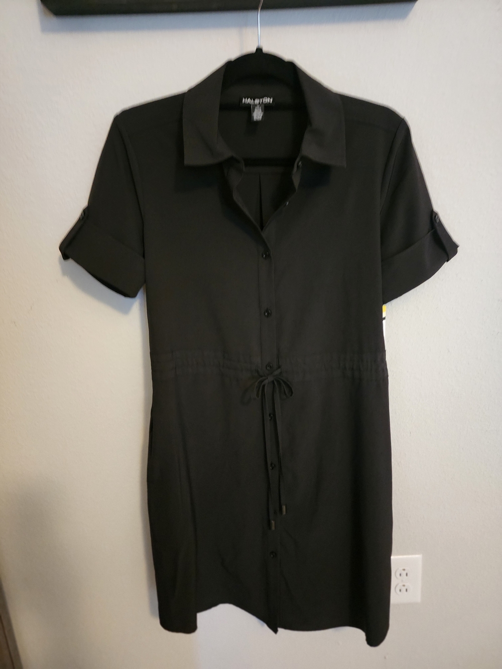 Halston Heritage Black Shirt Dress